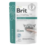 Sterilised Wet Cat Food with Salmon, 85 g, Brit