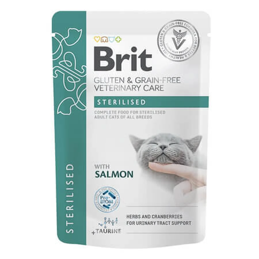 Sterilisiertes Katzennassfutter mit Lachs, 85 g, Brit