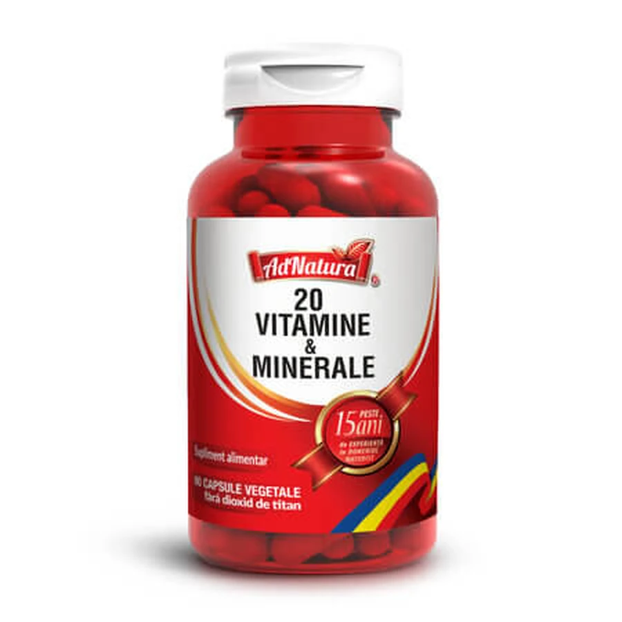 20 Vitamins and Minerals, 60 capsules, AdNatura
