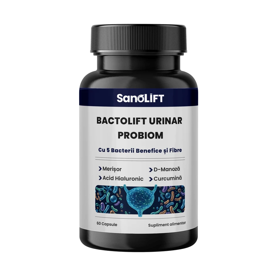 BactoLift Urinary Probiotic: Probioticum tegen urineweginfecties met 5 nuttige bacteriën, cranberry, D-mannose en hyaluronzuur – 60 capsules – BactoLift