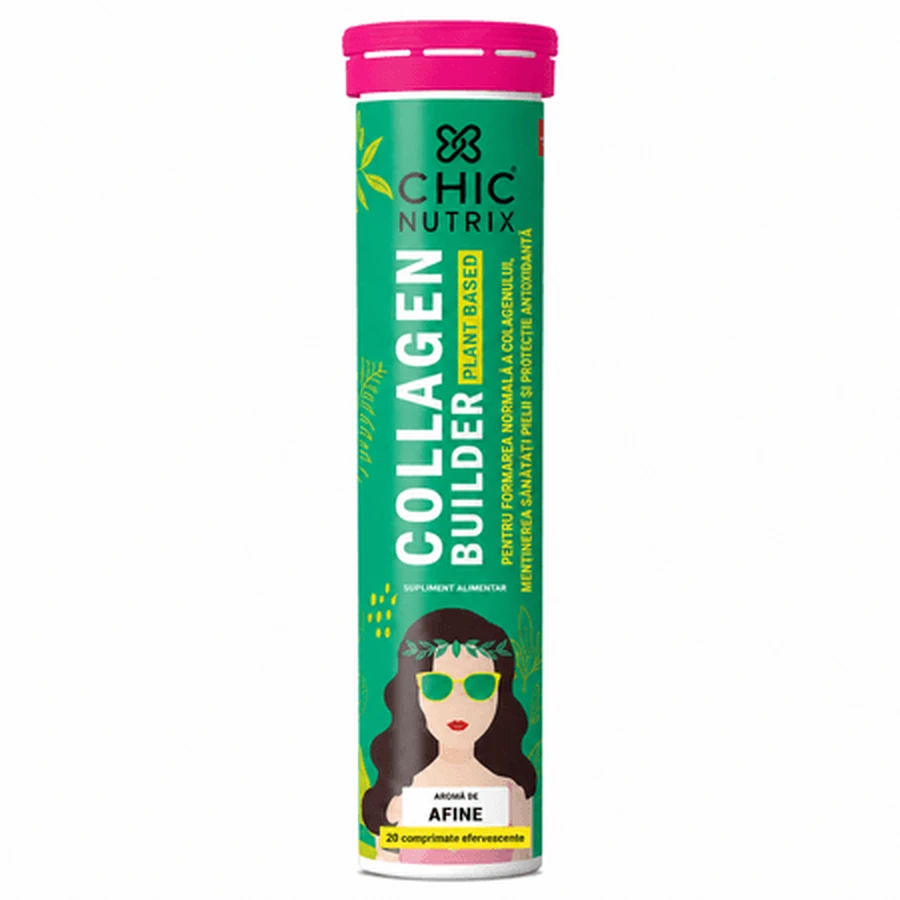 Plant-Based Collagen Builder, 20 effervescent tablets, Chic Nutrix