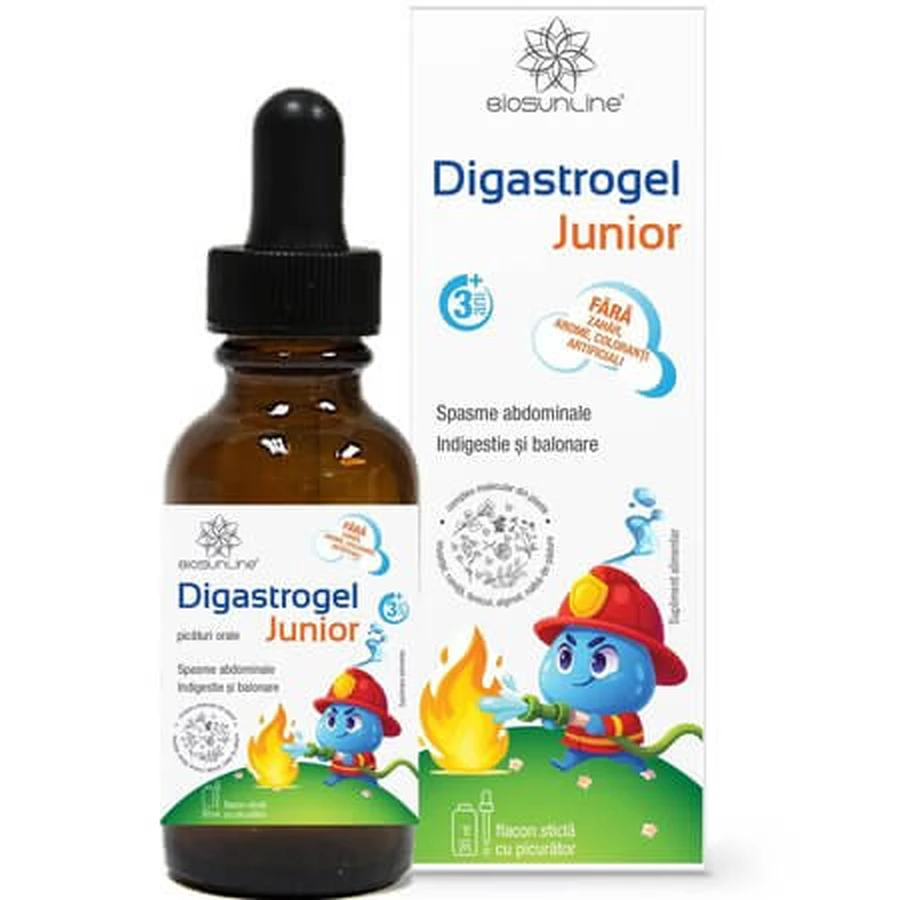 Digastrogel Junior - Gocce orali per bambini, 30 ml, BioSunLine