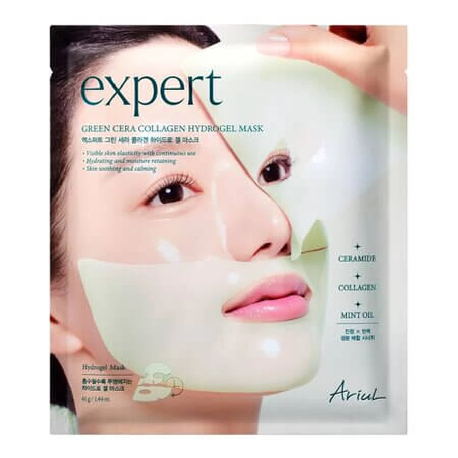 Green Cera Collagen Expert – łagodząca i nawilżająca maseczka hydrożelowa, 41 g, Ariul: ceny i cechy
