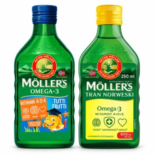 Norweski olej rybny, 250 ml + olej rybny z kwasami omega-3, 250 ml 