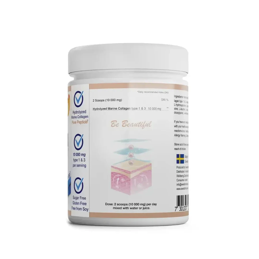 Swedish Nutra Marine Collagen Pure Peptide, neutral flavor, 2x300 g
