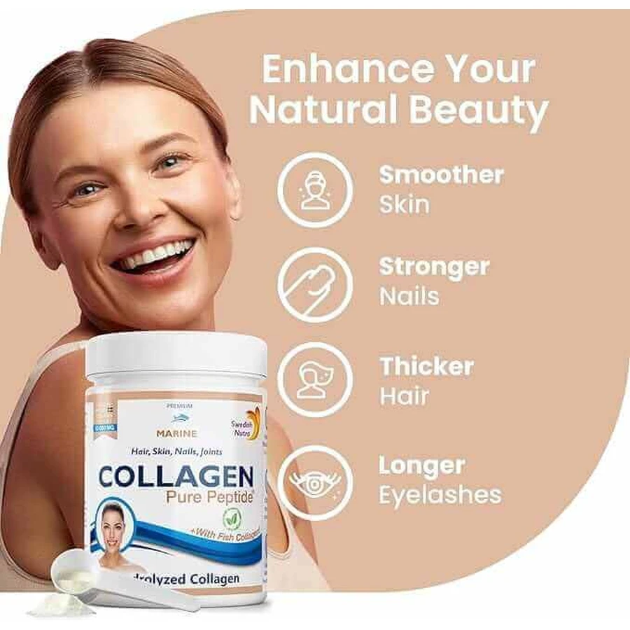 Swedish Nutra Marine Collagen Pure Peptide, neutral flavor, 2x300 g