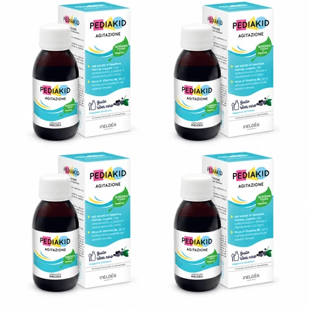 Pediakid Blackcurrant Flavored Syrup Nervosite 4x125 ml 