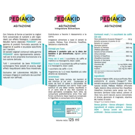 Pediakid Blackcurrant Flavored Syrup Nervosite 4x125 ml 