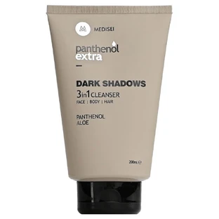 Panthenol Extra Dark Shadows 3-in-1 reinigingsmiddel voor gezicht, lichaam en haar 200 ml