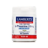 LAMBERTS L-Theanin 200 mg mit schneller Wirkstofffreisetzung (60 Tabletten) – Zur Linderung von Angstzuständen und Stress