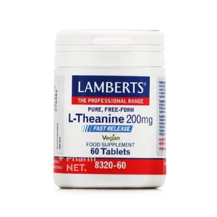 LAMBERTS L-Theanine 200 mg met snelle afgifte (60 tabletten) - Ter verlichting van angst en stress