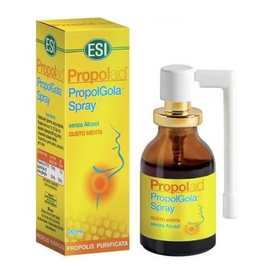 ESI Propolaid PropolGola Spray—Dietary Supplement for Sore Throat and Cough, 20 ml