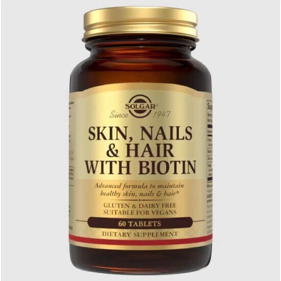 SOLGAR Skin, Nails & Hair with Biotin, 60 tablets