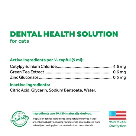 TropiClean Oral Care Water Additive for Cats, 473 ml