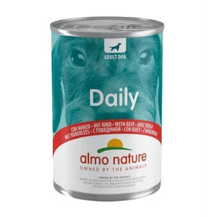 ALMO NATURE Daily Dog, XS-XL, rundvlees, graanvrij natvoer voor honden (pâté), 400 g