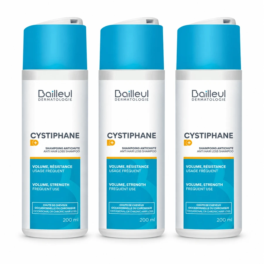 Biorga Cystiphane Șampon anticădere, 3x200 ml, Bailleul 