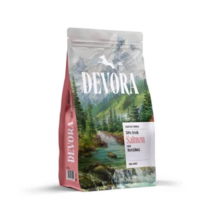 DEVORA Small Breeds, XS-S, Somon și Căprioară, hrană uscată fără cereale câini, 1.5kg