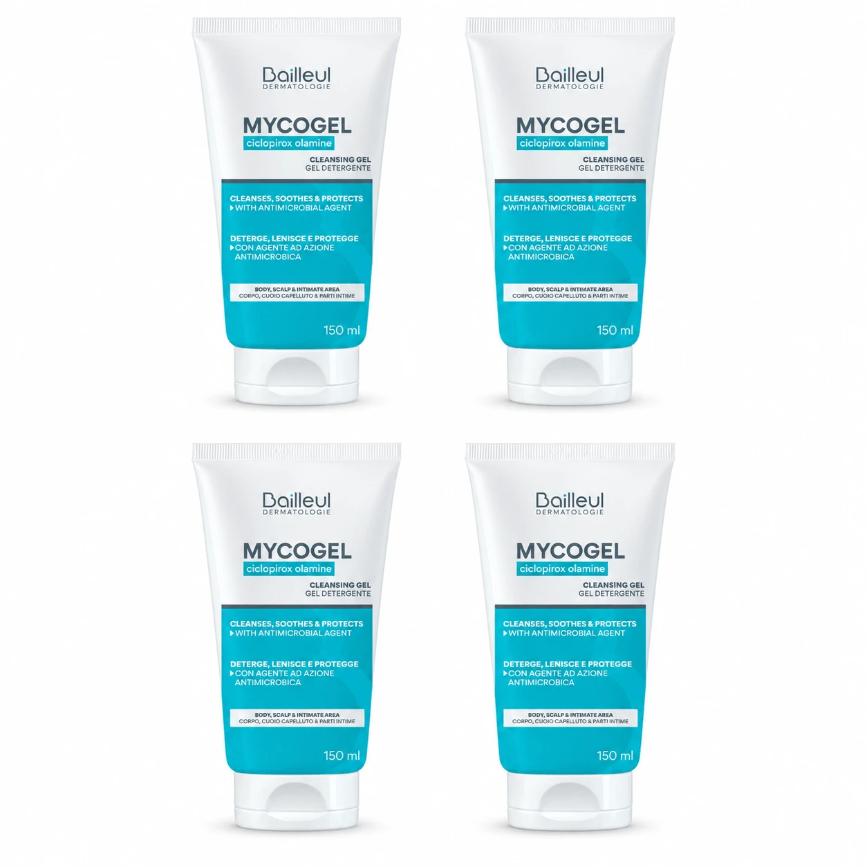 Bailleul Mycogel Foaming Cleansing Gel Sensitive Skin 4x150 ml