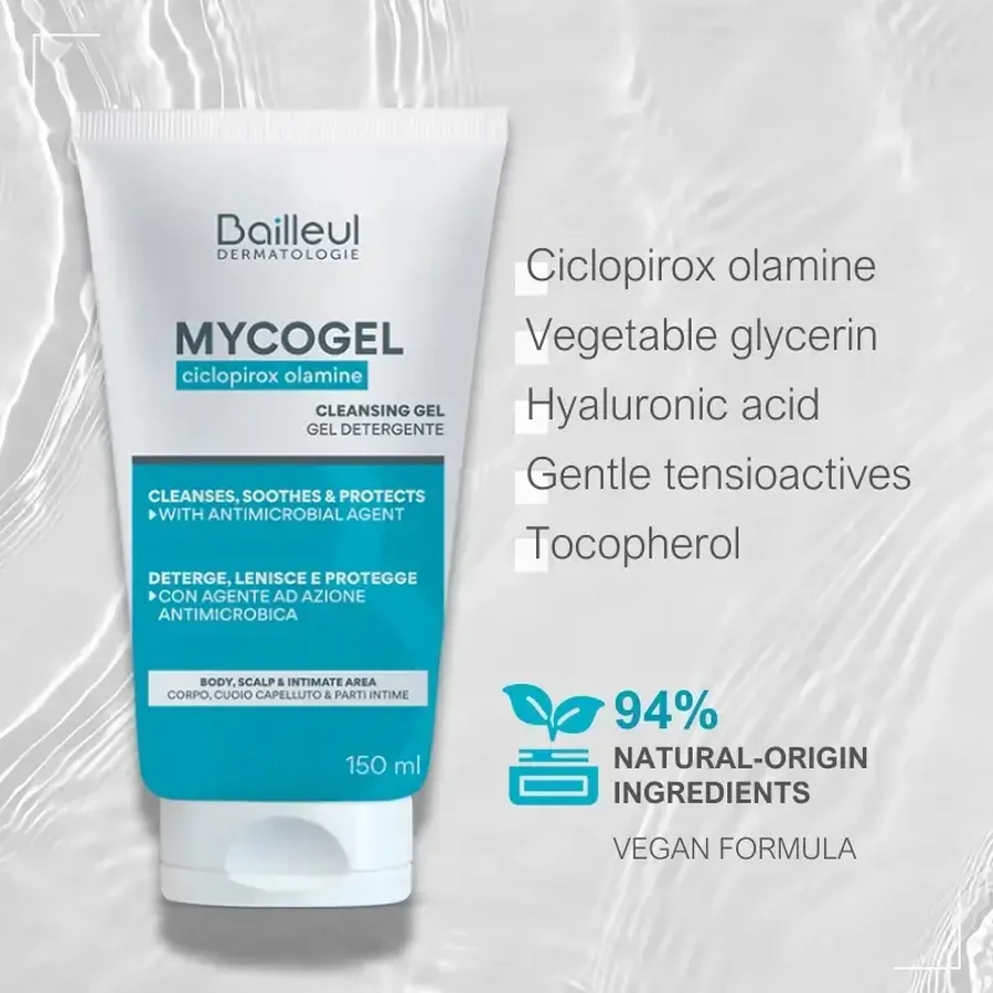 Bailleul Mycogel Gel spumant de curățare piele sensibilă 4x150 ml