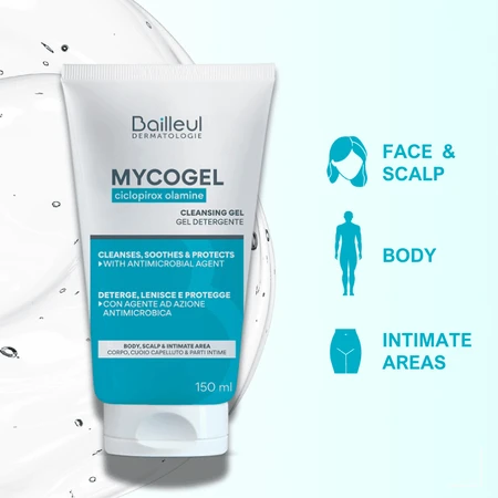 Bailleul Mycogel Gel spumant de curățare piele sensibilă 4x150 ml