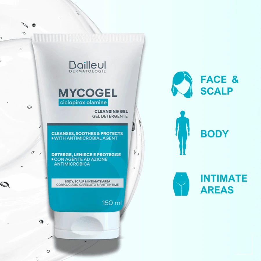 Bailleul Mycogel Gel spumant de curățare piele sensibilă 4x150 ml