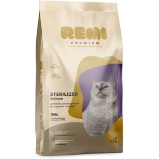 REMI PREMIUM Sterilized, Somon, hrană uscată pisici sterilizate, 1.5kg