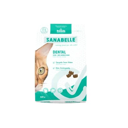 SANABELLE Dental, volaille, croquettes pour chat, pour dents sensibles, 400 g