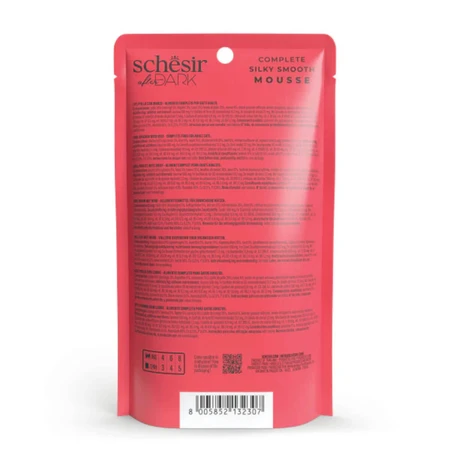 SCHESIR After Dark Velvet Mousse, Chicken and Beef, grain-free wet cat food pouches (mousse), 80g