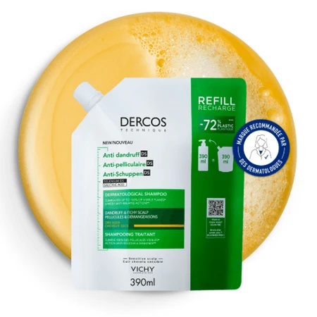 Vichy Dercos Anti-Roos Behandelingsshampoo DS voor droog haar Eco-Refill 3x390 ml