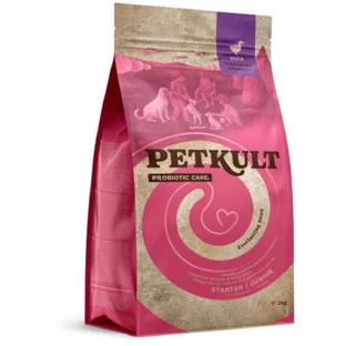 PETKULT Probiotic Care Starter & Junior, XS-XL, Anatra, croccantini per cani giovani, apparato digerente, 2 kg