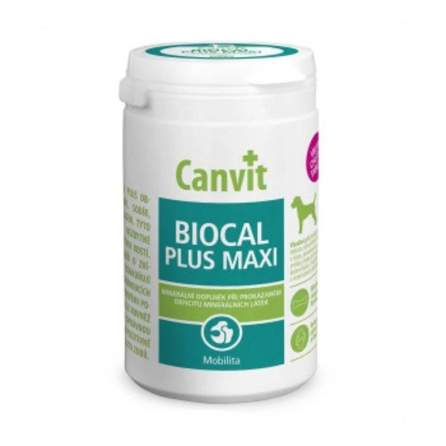 CANVIT Biocal Plus Maxi, M-XL, complément alimentaire pour la santé des articulations et des os chez le chien, flacon de 230 g