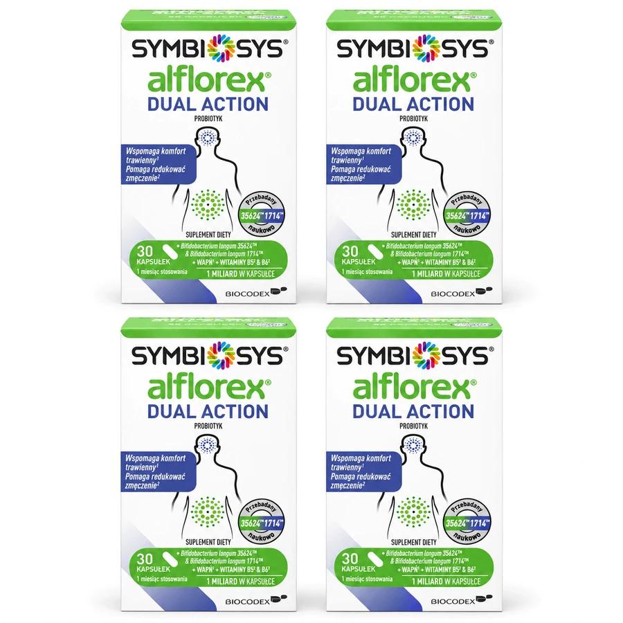 Symbiosys Alflorex Dual Action, 4x30 capsules, Biocodex