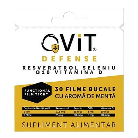 Qvit Defense Vitamin Oral Strips, 30 count, Nutrinovate