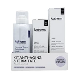Anti-Aging- & Straffungsset, Thermalwasser, 100 ml, Una Serum, 30 ml, Una Gesichtscreme, 50 ml, Ivatherm