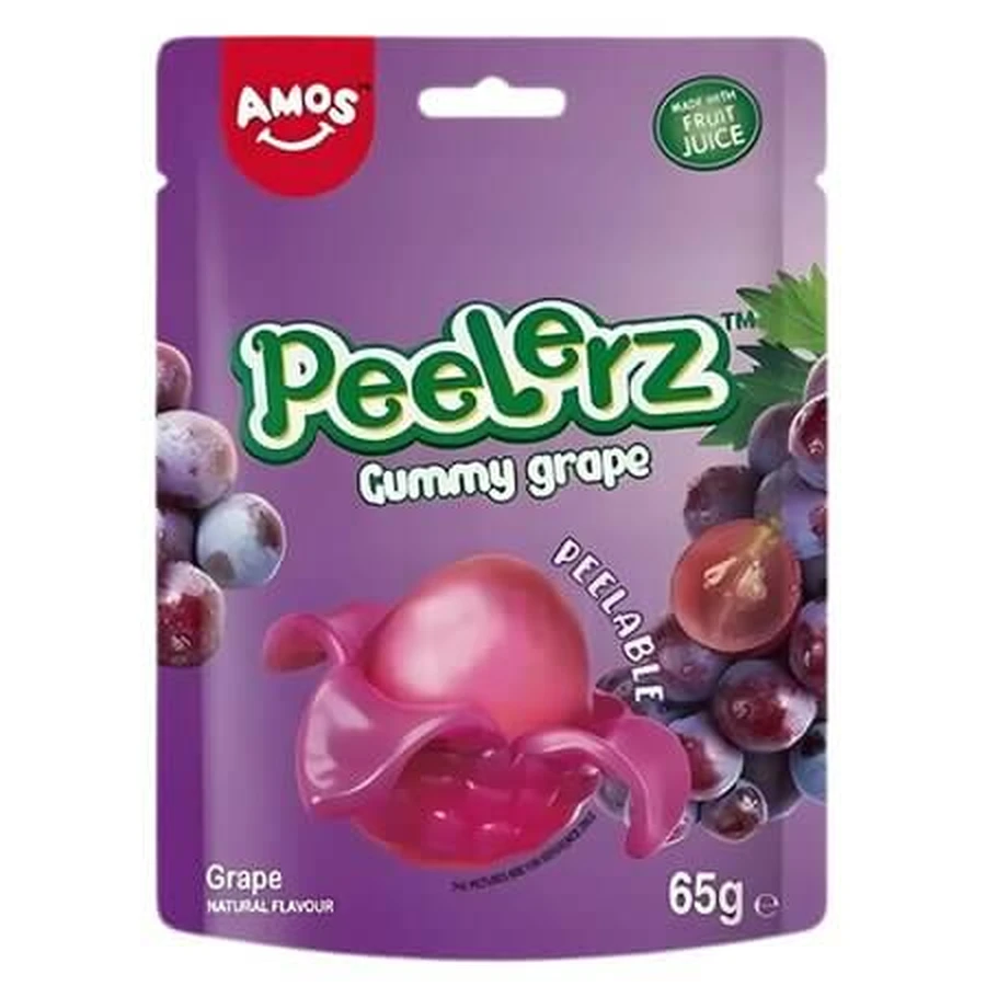 Peelerz Gummy Grape, 65 g, Amos