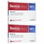 Diosmin 1000 mg Forte+, 2 x 30 tabletten, ALG Pharma