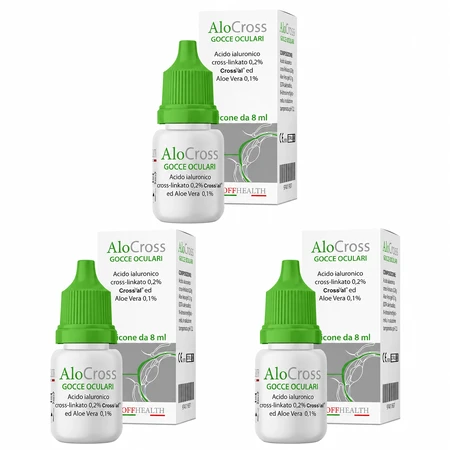 AloCross Augentropfen, 3x8 ml, Off Health
