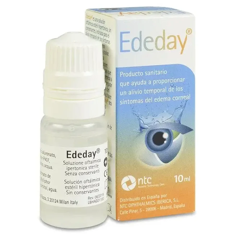Solución oftálmica hipertónica estéril Ededay, 3 x 10 ml, NTC