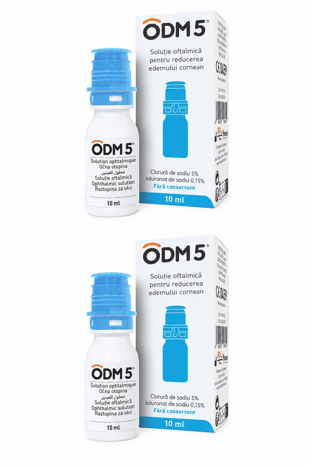 ODM 5, 2x10 ml, Ophthalmic solution for reducing corneal edema, Horus Pharma