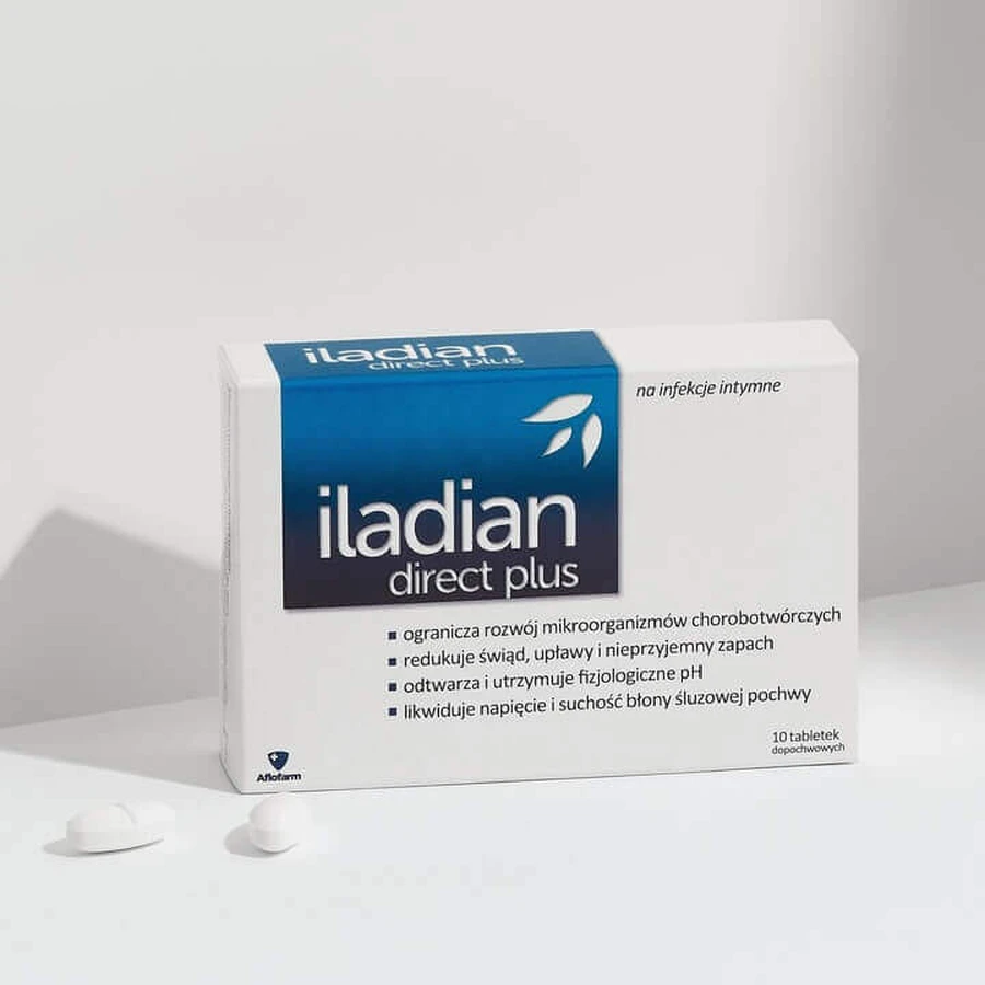 Iladian Direct Plus, 2x10 vaginal tablets, Aflofarm