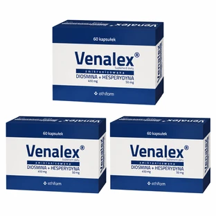 Venalex, diosmină micronizată + hesperidină, 3x60 capsule, Ethifarm