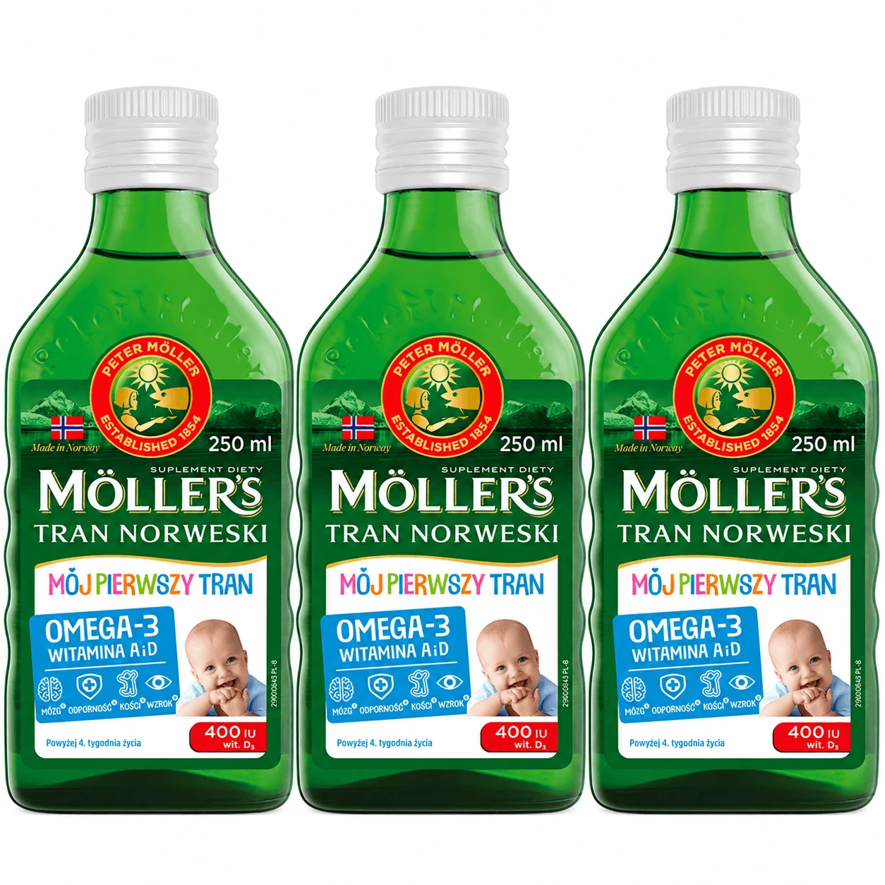 Möller's My First Omega-3 Fish Oil, over 4 weeks, 3x250 ml