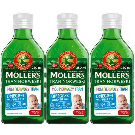 Möller's My First Omega-3 Fish Oil, over 4 weeks, 3x250 ml