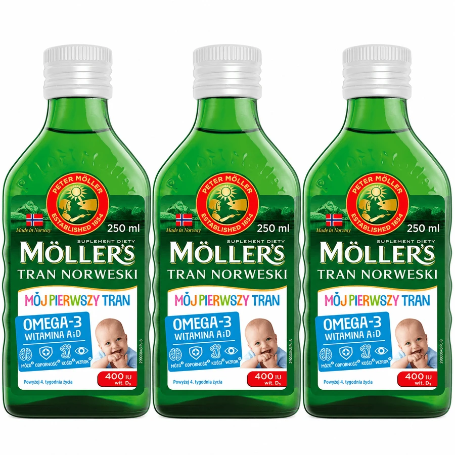 Möller's My First Omega-3 Fish Oil, over 4 weeks, 3x250 ml