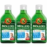Mollers Junior Omega-3 con Vitamina D, Integratore Alimentare,3x250 ml