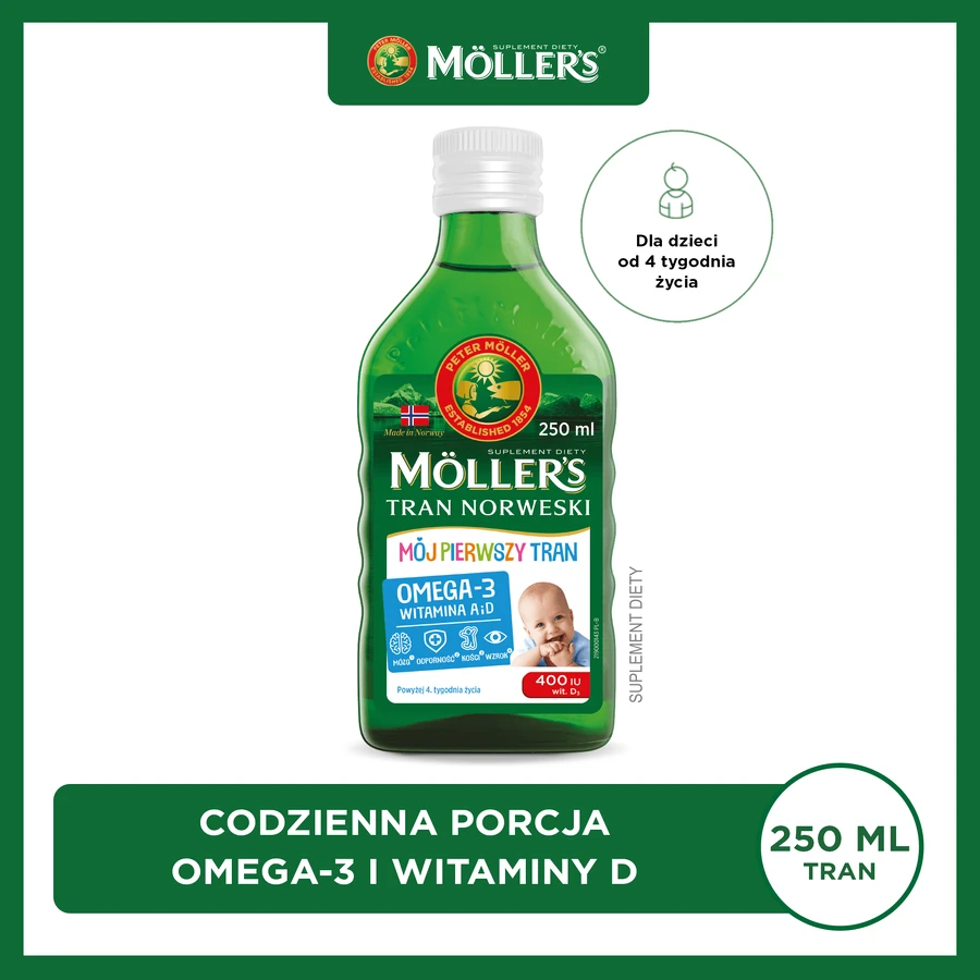 Möller's My First Omega-3 Fish Oil, over 4 weeks, 3x250 ml