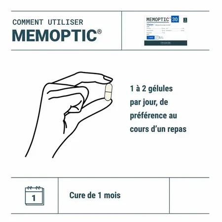 Memoptic, 30 deelbare tabletten, Densmore Laboratoires