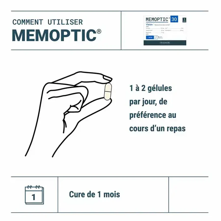 Memoptic, 30 deelbare tabletten, Densmore Laboratoires