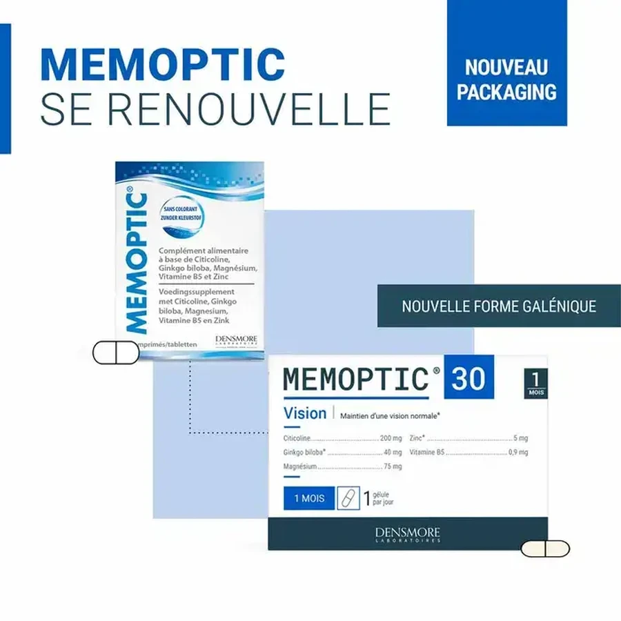 Memoptic, 30 deelbare tabletten, Densmore Laboratoires