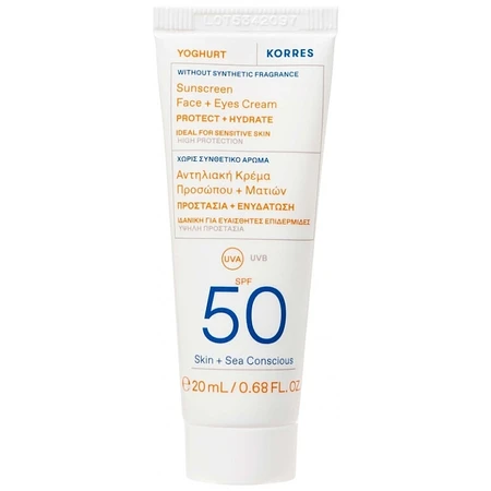Korres Yoghurt Sun Cream for Face & Eyes SPF 50, 20 ml
